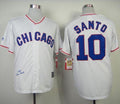 Custom Fan-Made Ron Santo Chicago Cubs #10 White 1968 Throwback Baseball Jersey