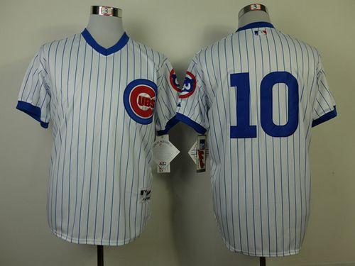 Custom Fan-Made Ron Santo Chicago Cubs #10 White 1988 Throwback Turn Back Clock Edition Baseball Jersey