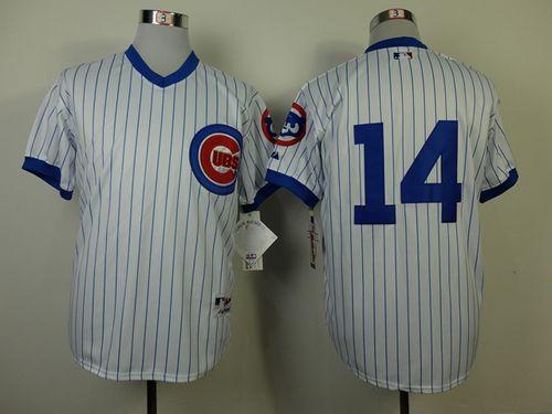 Custom Fan-Made Ernie Banks Chicago Cubs #14 White 1988 Throwback Turn Back Clock Edition Baseball Jersey