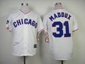Custom Fan-Made Greg Maddux Chicago Cubs #31 White 1988 Throwback Baseball Jersey