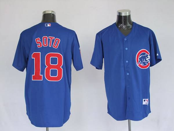 Custom Fan-Made Geovany Soto Chicago Cubs #18 Blue Baseball Jersey