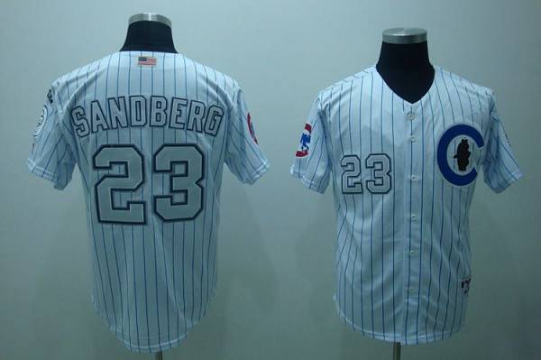 Custom Fan-Made Ryne Sandberg Chicago Cubs #23 White Baseball Jersey