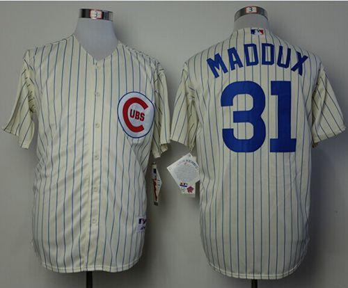 Custom Fan-Made Greg Maddux Chicago Cubs #31 1969 Throwback Turn Back Clock Edition Baseball Jersey