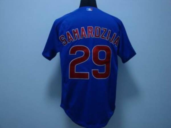 Custom Fan-Made Jeff Samardzija Chicago Cubs #29 Blue Baseball Jersey