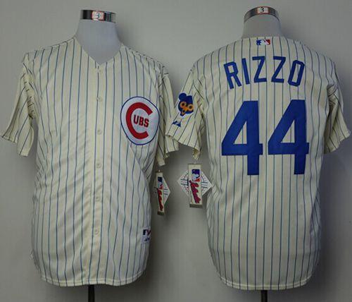 Custom Fan-Made Anthony Rizzo Chicago Cubs #44 1969 Throwback Turn Back Clock Edition Baseball Jersey