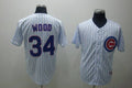 Custom Fan-Made Kerry Wood Chicago Cubs #34 White Baseball Jersey