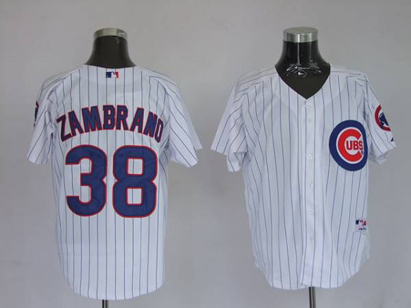 Custom Fan-Made Carlos Zambrano Chicago Cubs #38 White Baseball Jersey