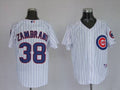 Custom Fan-Made Carlos Zambrano Chicago Cubs #38 White Baseball Jersey