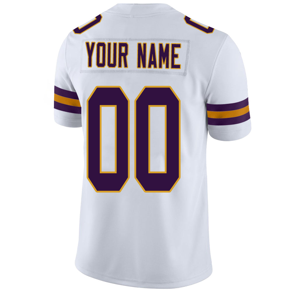 Custom white football jersey back view | GameDay Jerseys
