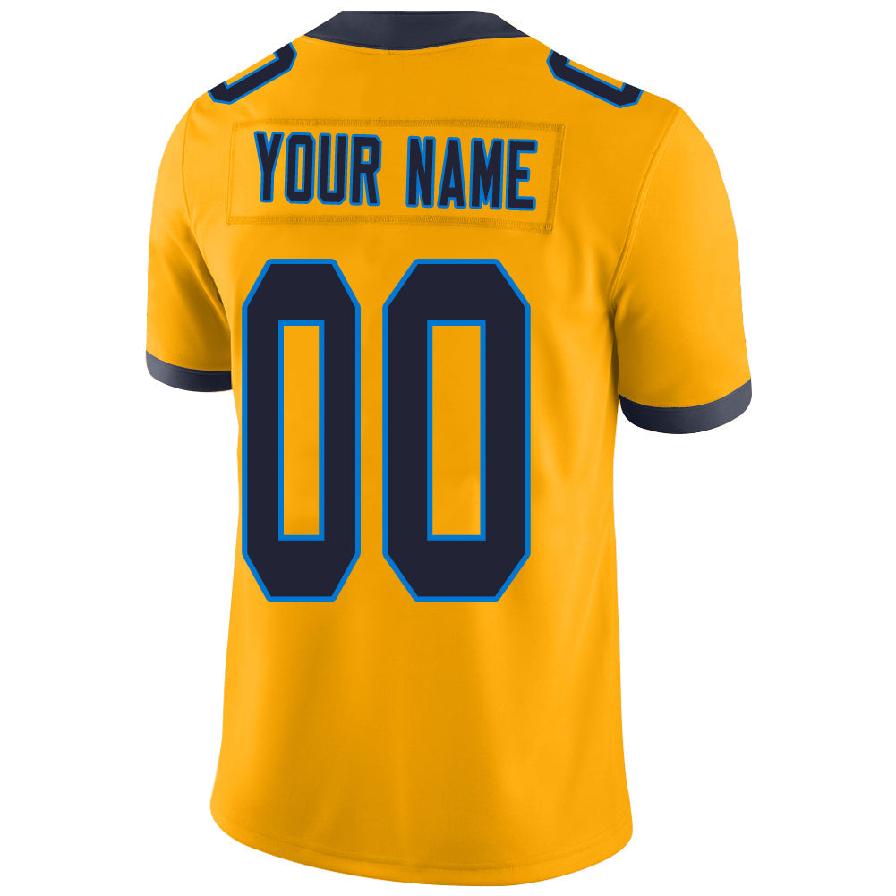 Custom gold football jersey back view | GameDay Jerseys
