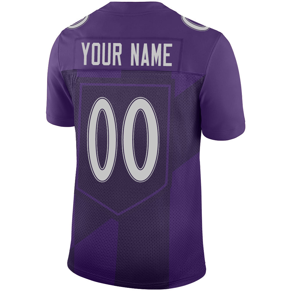 Custom purple football jersey back view | GameDay Jerseys