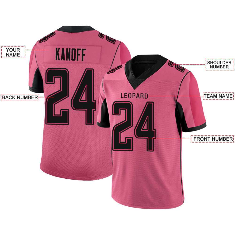 Custom red football jersey front view | GameDay Jerseys