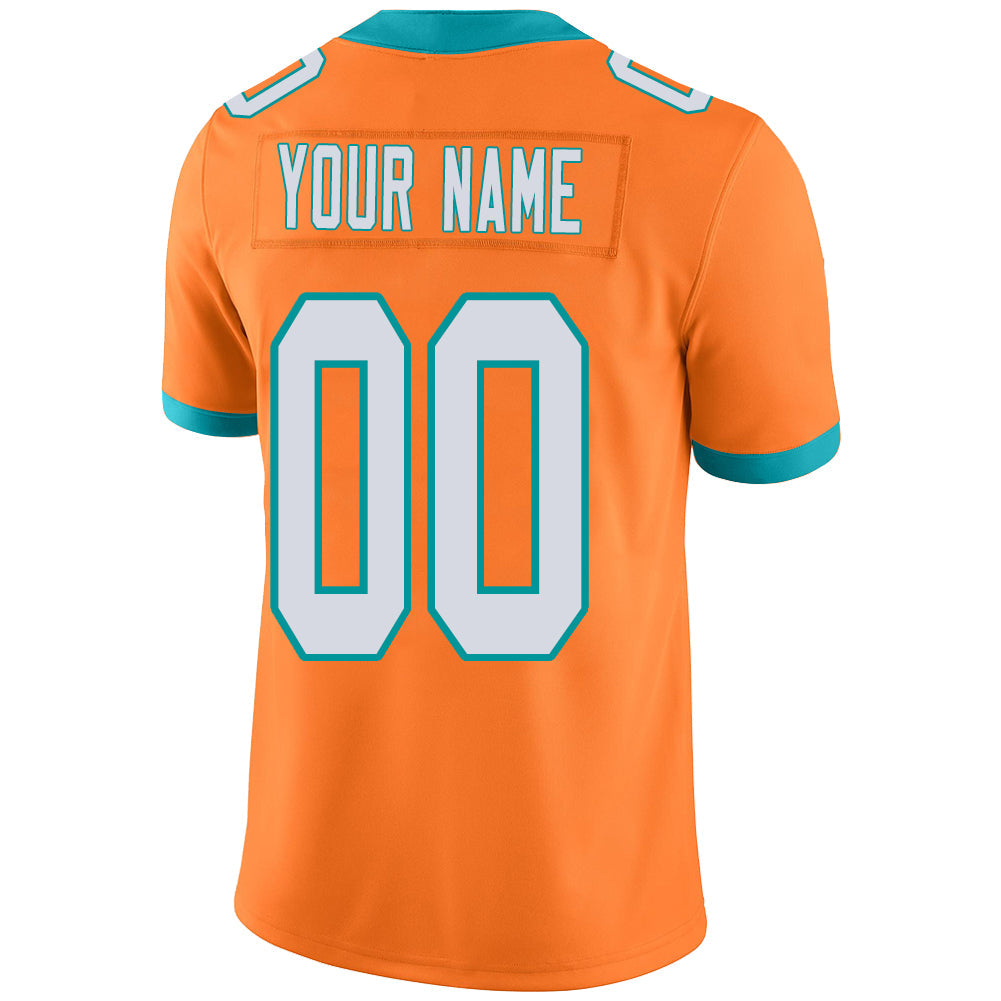 Custom orange football jersey back view | GameDay Jerseys
