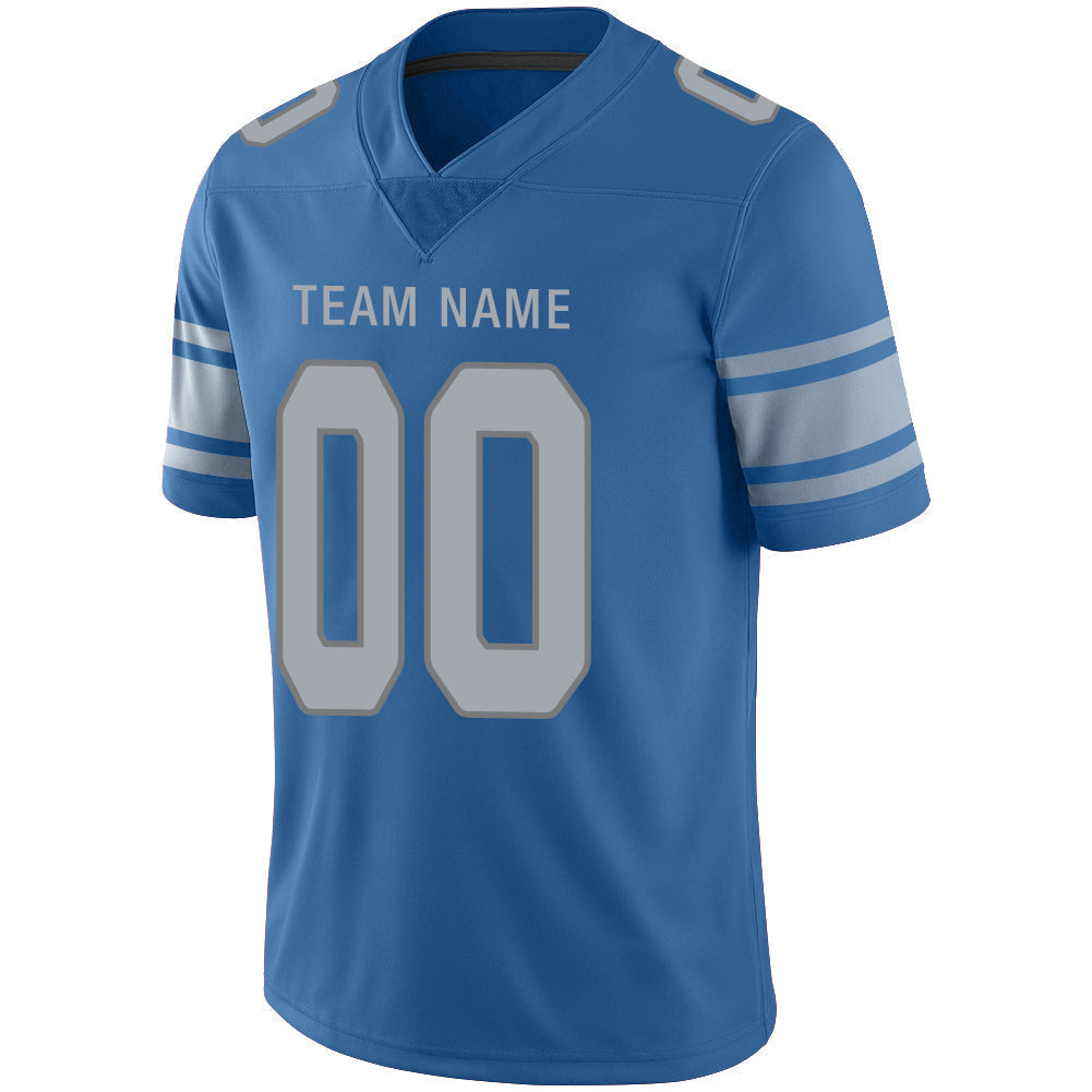 Custom blue football jersey front view | GameDay Jerseys