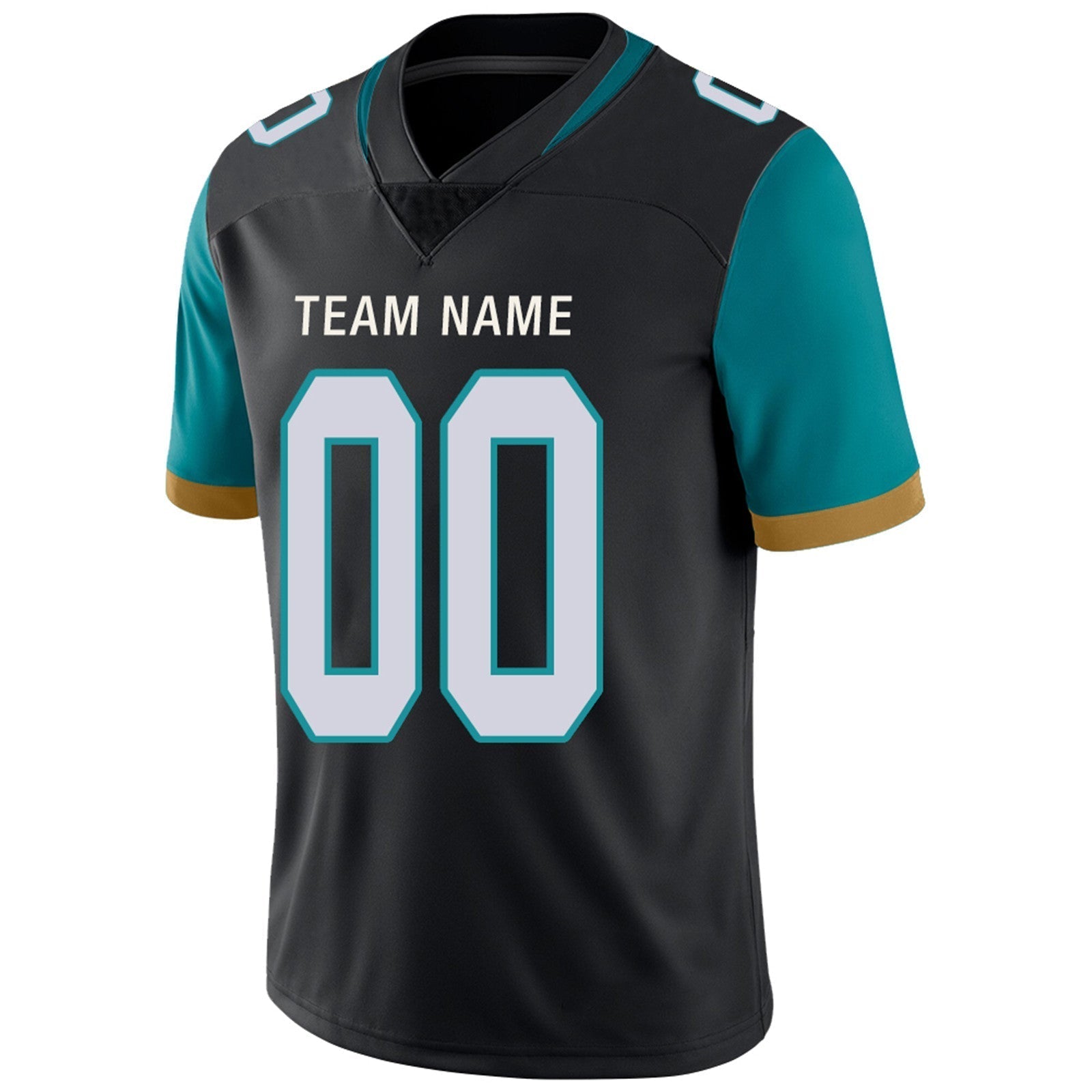 Custom teal football jersey front view | GameDay Jerseys