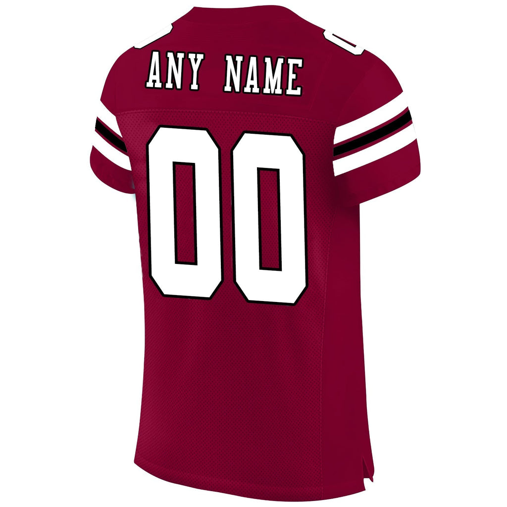 Custom red football jersey back view | GameDay Jerseys