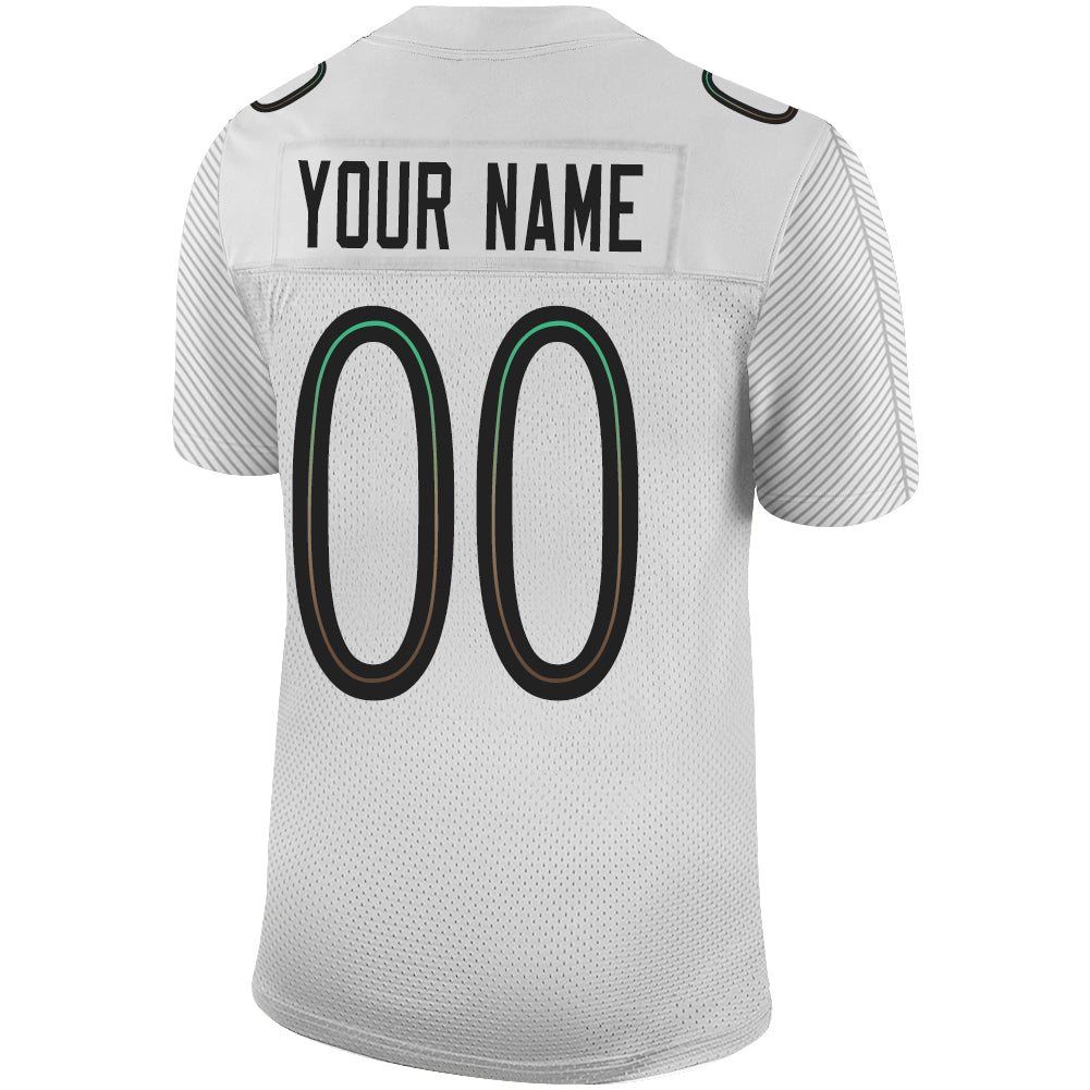 Custom white football jersey back view | GameDay Jerseys