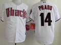 Custom Fan-Made Martin Prado Arizona Diamondbacks #14 White Baseball Jersey