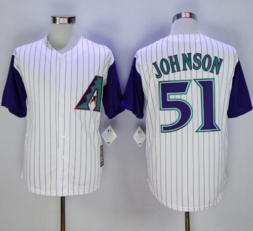Custom Fan-Made Randy Johnson Arizona Diamondbacks #51 White Baseball Jersey