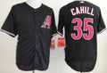 Custom Fan-Made Trevor Cahill Arizona Diamondbacks #35 Black Baseball Jersey