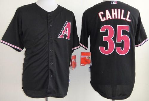 Custom Fan-Made Trevor Cahill Arizona Diamondbacks #35 Black Baseball Jersey
