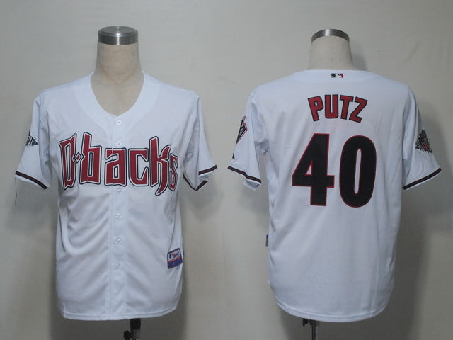 Custom Fan-Made J.J Putz Arizona Diamondbacks #40 White Baseball Jersey