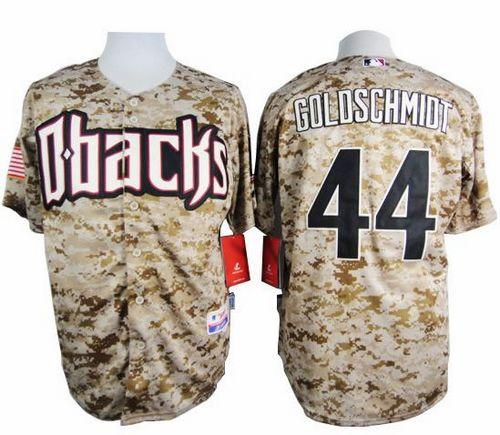 Custom Fan-Made Paul Goldschmidt Camo Arizona Diamondbacks #44 Baseball Jersey