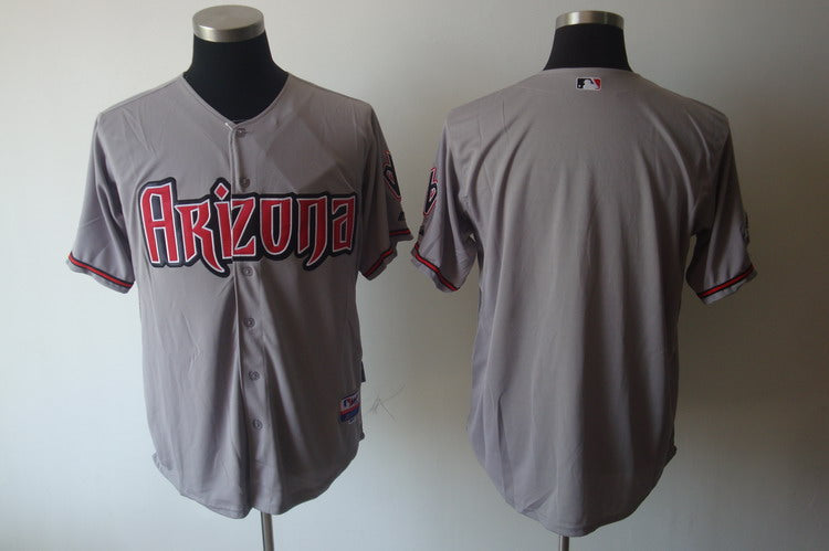 Custom Fan-Made Grey Arizona Diamondbacks Baseball Jersey Arizona Diamondbacks Grey Baseball Jersey