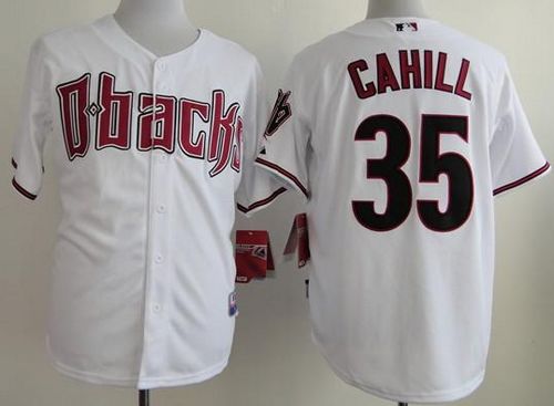 Custom Fan-Made Trevor Cahill Arizona Diamondbacks #35 White Baseball Jersey