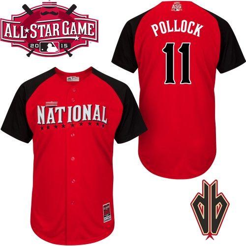 Custom Fan-Made Pollock Arizona Diamondbacks #11 Red 2015 All-Star Edition Baseball Jersey