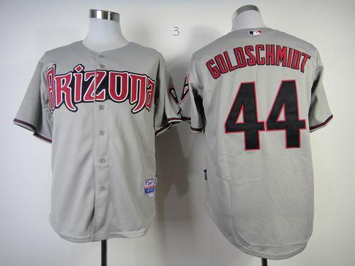 Custom Fan-Made Paul Goldschmidt Arizona Diamondbacks #44 Grey Baseball Jersey