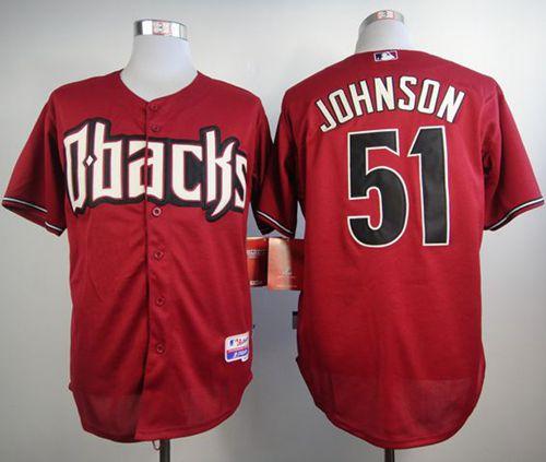 Custom Fan-Made Randy Johnson Arizona Diamondbacks #51 Red Baseball Jersey