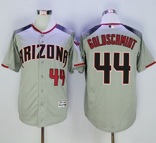 Custom Fan-Made Paul Goldschmidt Gray/Brick Arizona Diamondbacks #44 Baseball Jersey