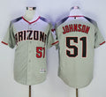 Custom Fan-Made Randy Johnson Gray/Brick Arizona Diamondbacks #51 Baseball Jersey