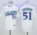 Custom Fan-Made Randy Johnson Arizona Diamondbacks #51 White 1999 Throwback Turn Back Clock Edition Baseball Jersey
