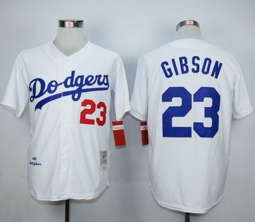 Custom Fan-Made Kirk Gibson Los Angeles Dodgers #23 White Throwback Baseball Jersey