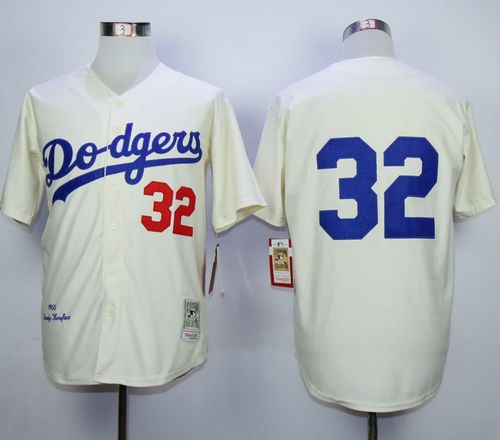 Custom Fan-Made Sandy Koufax Los Angeles Dodgers #32 Throwback Baseball Jersey