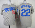 Custom Fan-Made Clayton Kershaw Los Angeles Dodgers #22 Grey Baseball Jersey