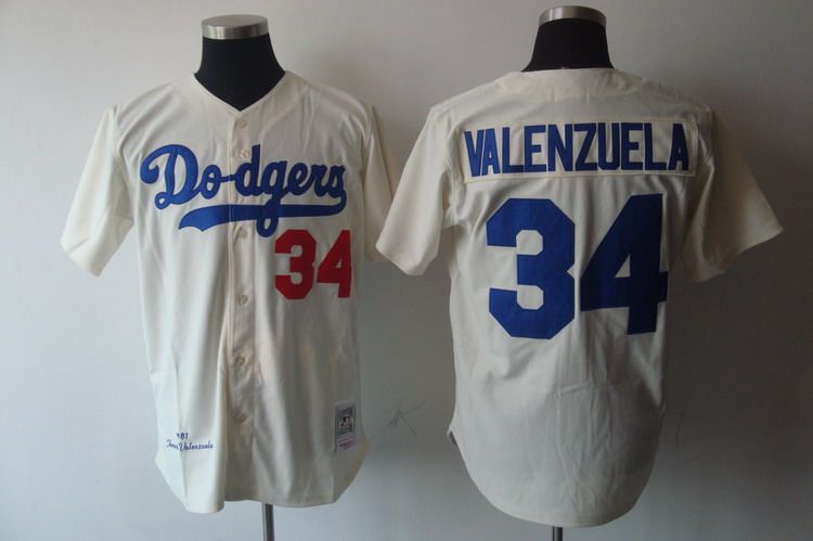 Custom Fan-Made Fernando Valenzuela Los Angeles Dodgers #34 Baseball Jersey