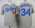 Custom Fan-Made Fernando Valenzuela Los Angeles Dodgers #34 Grey Baseball Jersey