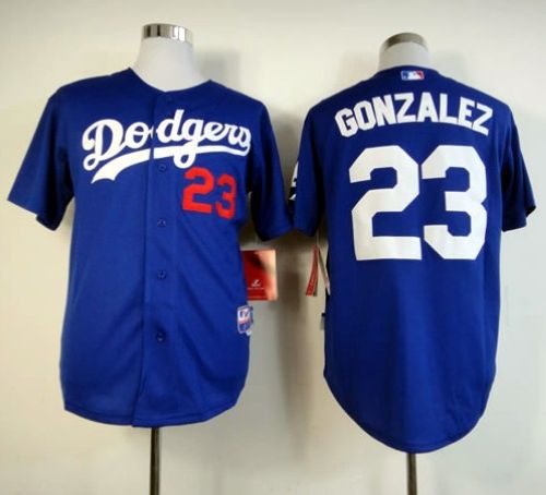 Custom Fan-Made Adrian Gonzalez Los Angeles Dodgers #23 Blue Baseball Jersey