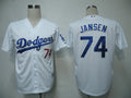 Custom Fan-Made Kenley Jansen Los Angeles Dodgers #74 White Baseball Jersey