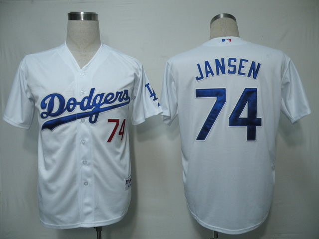 Custom Fan-Made Kenley Jansen Los Angeles Dodgers #74 White Baseball Jersey