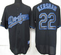 Custom Fan-Made Clayton Kershaw Los Angeles Dodgers #22 Black Baseball Jersey