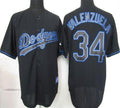 Custom Fan-Made Fernando Valenzuela Los Angeles Dodgers #34 Black Baseball Jersey