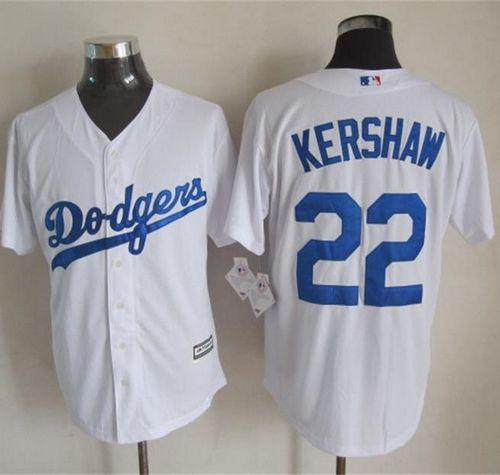 Custom Fan-Made Clayton Kershaw Los Angeles Dodgers #22 White Baseball Jersey