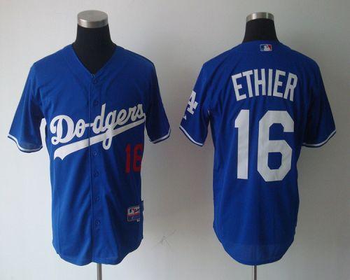 Custom Fan-Made Andre Ethier Los Angeles Dodgers #16 Blue Baseball Jersey