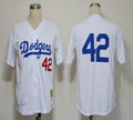 Custom Fan-Made Jackie Robinson Los Angeles Dodgers #42 White 1955 Baseball Jersey