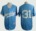 Custom Fan-Made Joc Pederson Cooperstown Los Angeles Dodgers #31 Blue Baseball Jersey