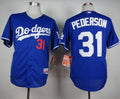 Custom Fan-Made Joc Pederson Los Angeles Dodgers #31 Blue Baseball Jersey
